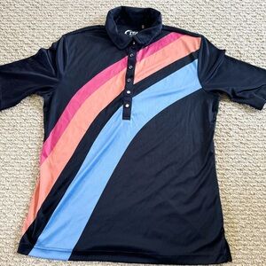 Zyia Rainbow Clubhouse Polo medium